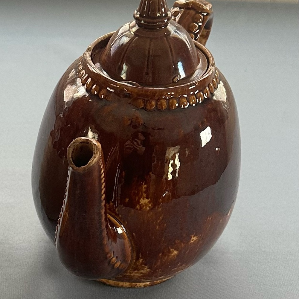 🚫SOLD Small Rockingham teapot - Picture 2 of 2